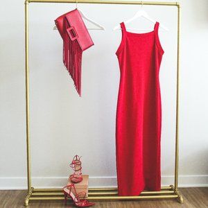 Red Vintage Bodycon Gown